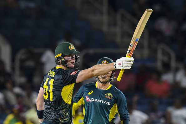 Mitchell Owen hit six sixes in his 27-ball fifty.