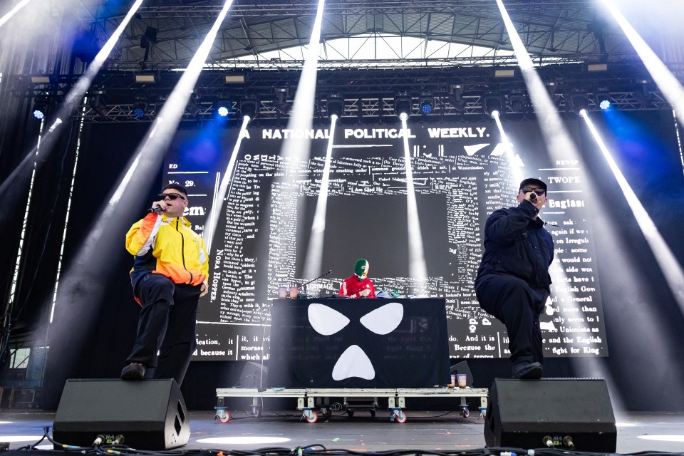 Kneecap performing at Bilbao BBK Live.