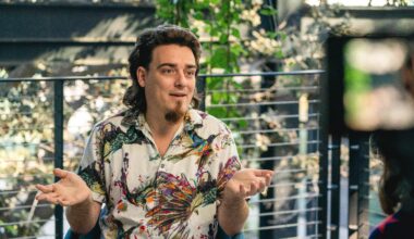 Palmer Luckey, founder of Anduril Industries, during an interview on &quot;The Circuit with Emily Chang&quot; at Anduril's headquarters in Costa Mesa, California, US, on Thursday, Dec. 14, 2023.