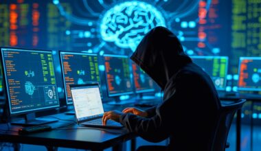 Illustration of North Korean hackers using AI tools like ChatGPT for cryptocurrency theft. Image generated by AI.