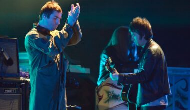 Watch huge Oasis logo drone display above stadium in Cardiff as more songs soundchecked by band 