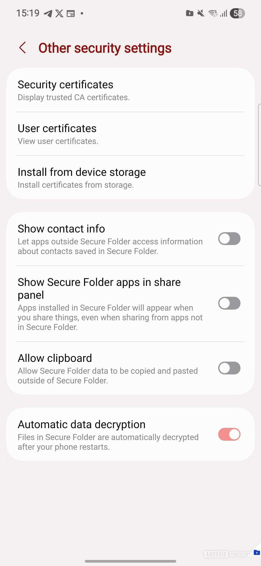 one ui 8 secure folder share app