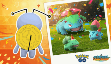 Ivysaur Wearing a Party Hat Debuts in Pokémon GO’s Ninth Anniversary Event