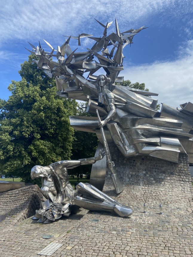 The Monument to the Defenders of the Polish Post Office in Gdansk, Poland.