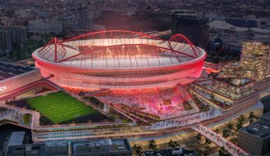 populous revamps lisbon's benfica stadium with urban masterplan