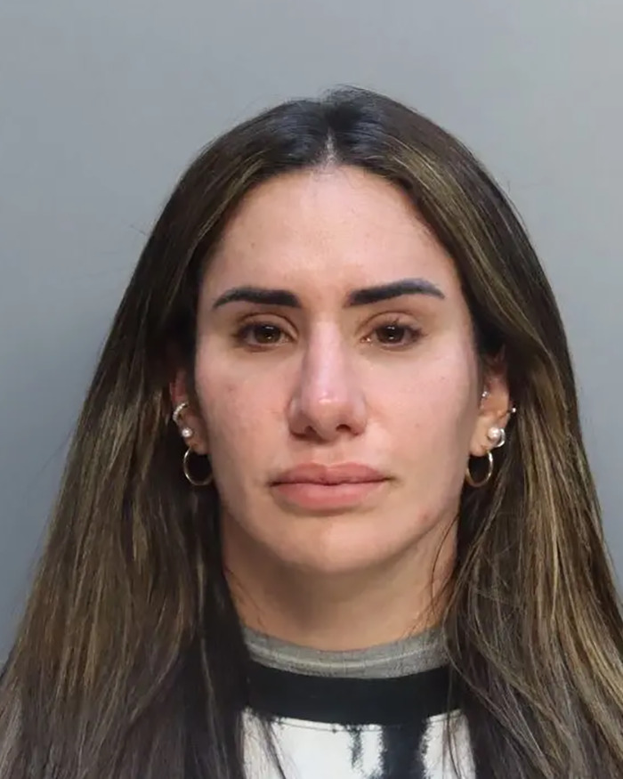 Powerlifter Stefi Cohen in a mugshot after her second arrest, stirring steroid rumors in the fitness community.