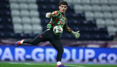 PRESTON, ENGLAND: Tommy Setford of Arsenal warms up prior to the Carabao Cup Fourth Round match between Preston North End and Arsenal at Deepdale o...