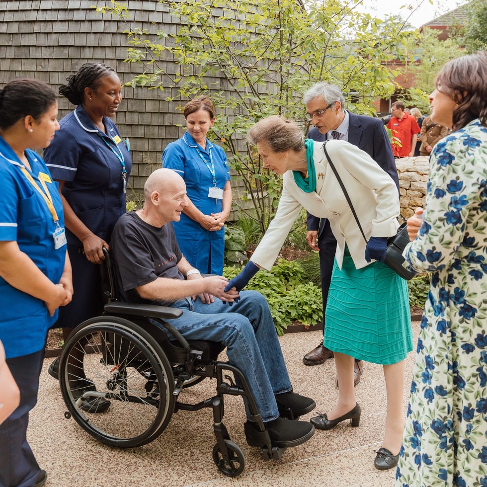 princess anne opens garden for people with spinal injuries in sheffield
