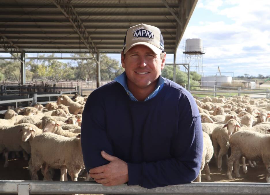Outback MPM stud principal Richie Steele is focused on the profit drivers for clients - good quality wool, quick turn off of lambs, and good carcase. Picture supplied