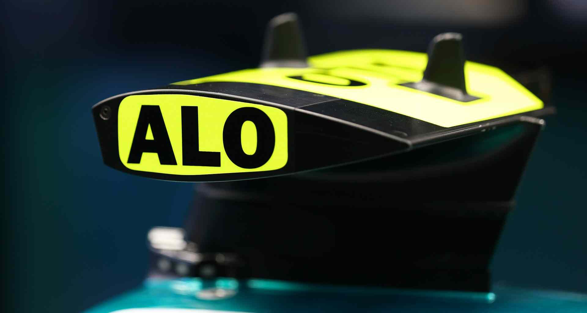 Fernando Alonso's T-bar camera lettering, Spa-Francorchamps, 2025