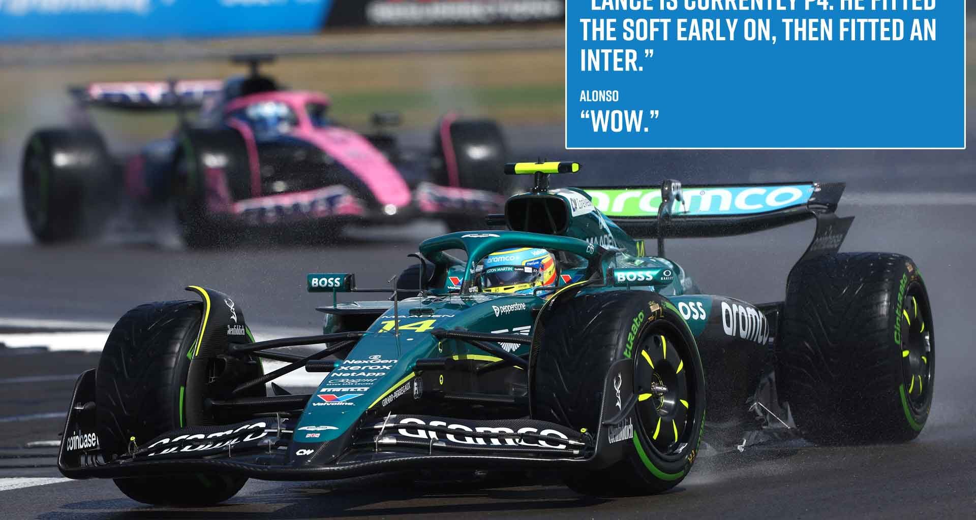 Alonso said "wow" when Aston Martin told him about Stroll's strategy