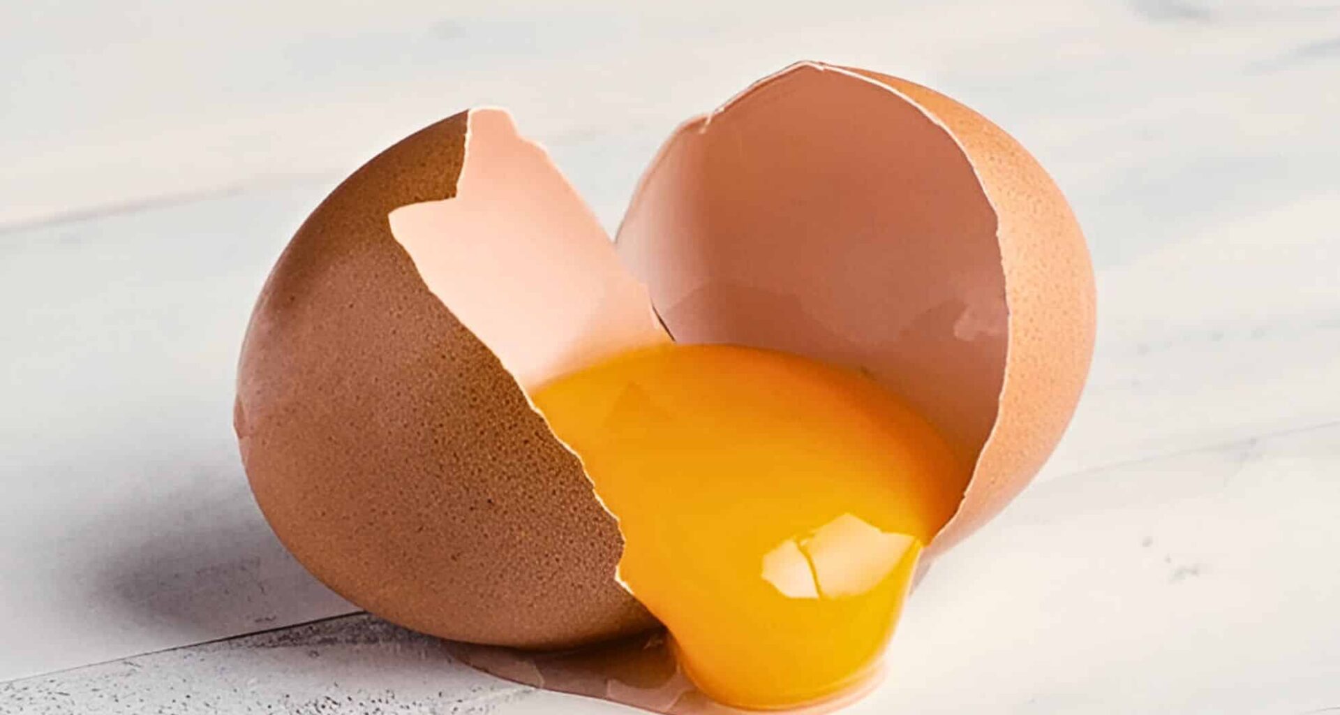 Raw Broken Chicken Egg