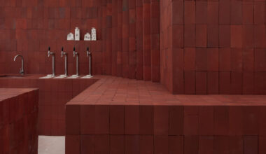 red bricks line flagship by the refreshment club in paris
