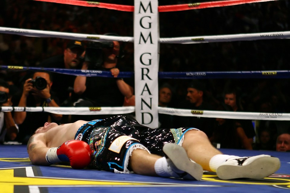 Hatton was brutally knocked out in the second round