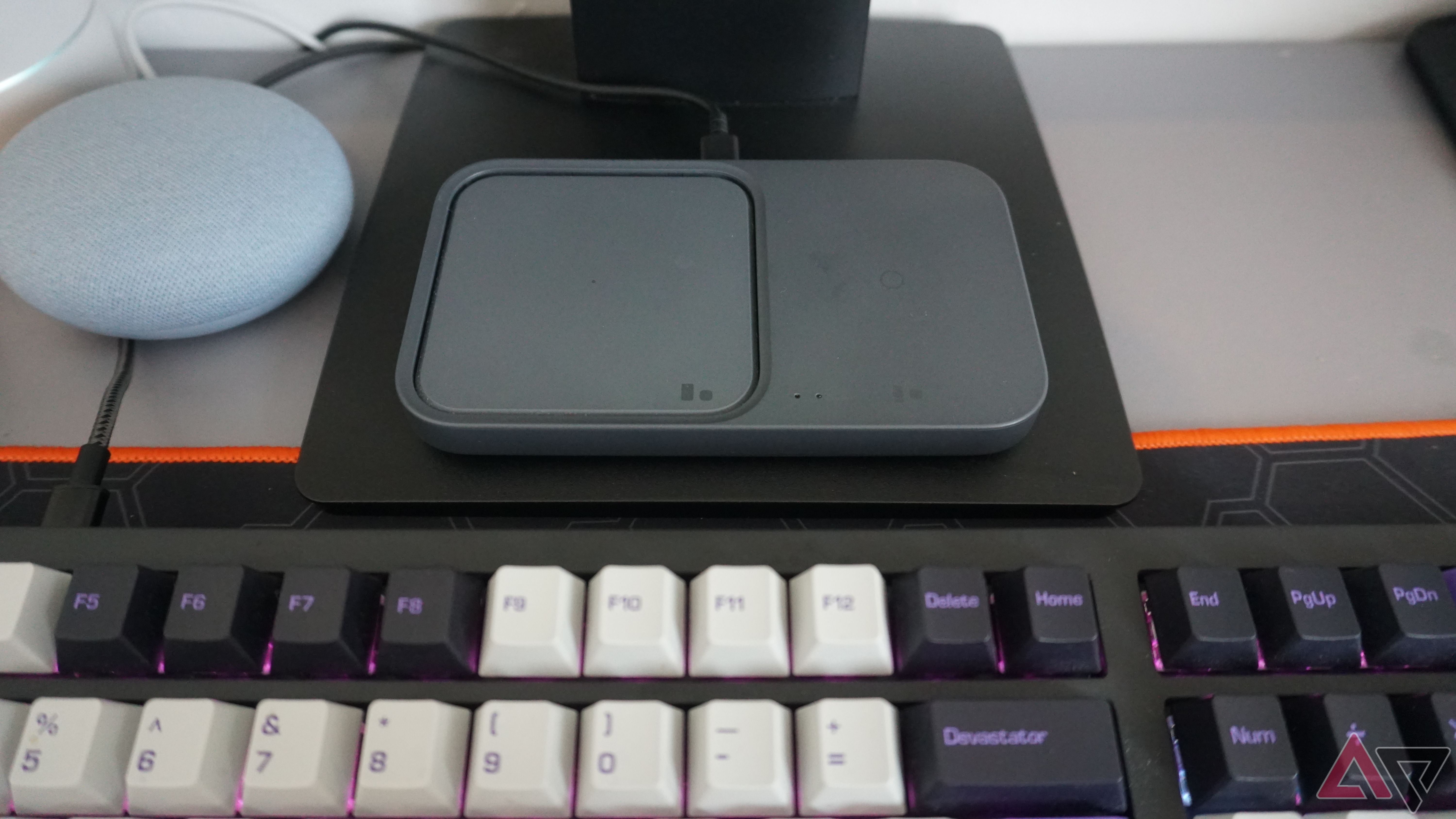 A close-up of the Samsung Wireless Charger Duo.