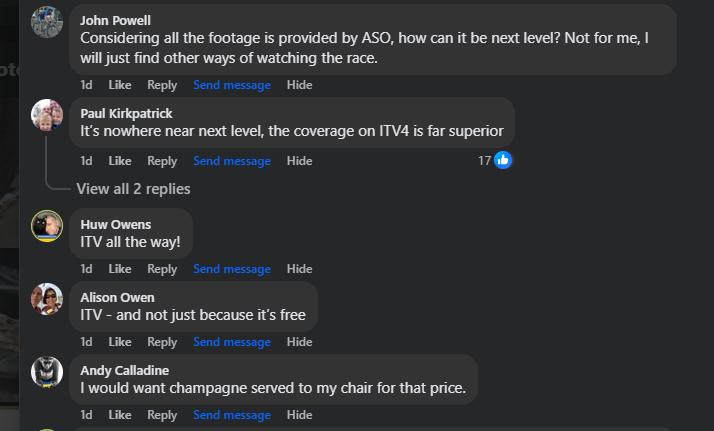 ITV vs TNT Sports comments