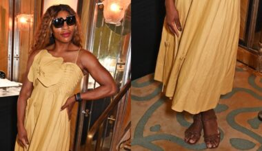 Serena Williams wears strappy sandals in London