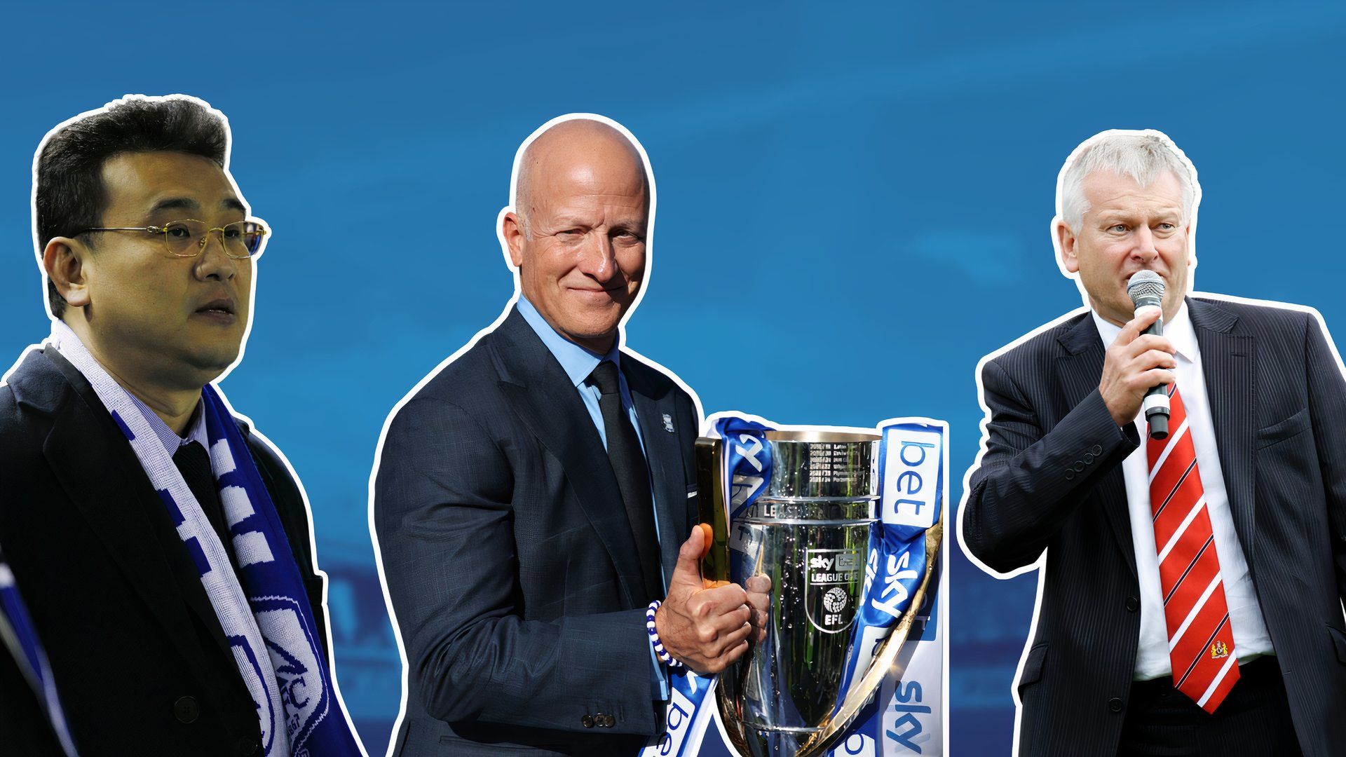 Sheffield Wednesday owner Dejphon Chansiri X Birmingham City owner Tom Wagner X Bristol City owner Steve Lansdown