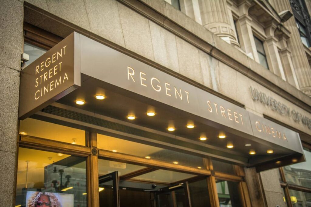 The facade of Regent Street Cinema in London