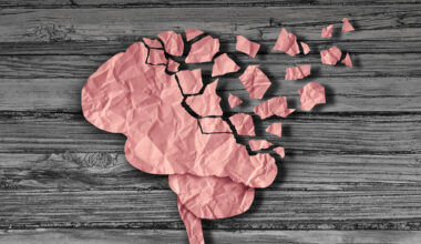 Illustration of a paper brain coming apart