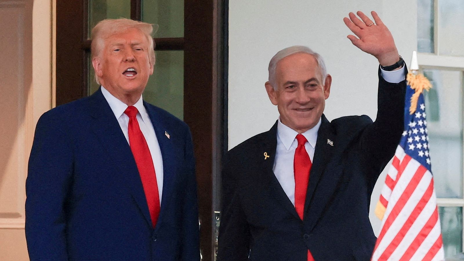 Donald Trump meets Benjamin Netanyahu at the White House