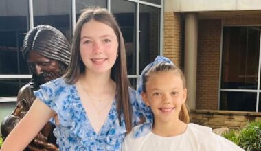 Blair, 13, and Brooke Harber, 11. Pic: Family handout