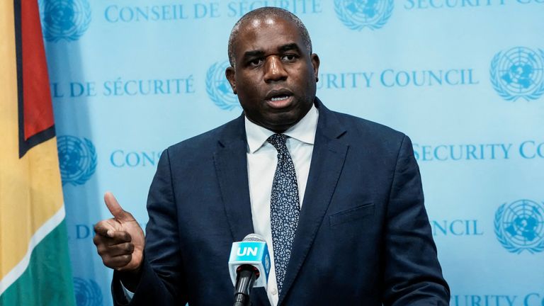 Britain's Foreign Secretary David Lammy International Conference for the Peace