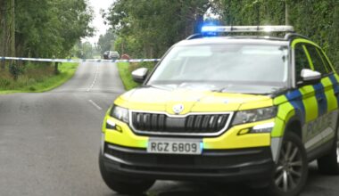 The scene in the Drummeer Road area of Maguiresbridge, Co Fermanagh, after two people died and two people been seriously injured in a shooting incident. Picture date: Wednesday July 23, 2025. PA Photo. Photo credit should read: Oliver McVeigh /PA Wire