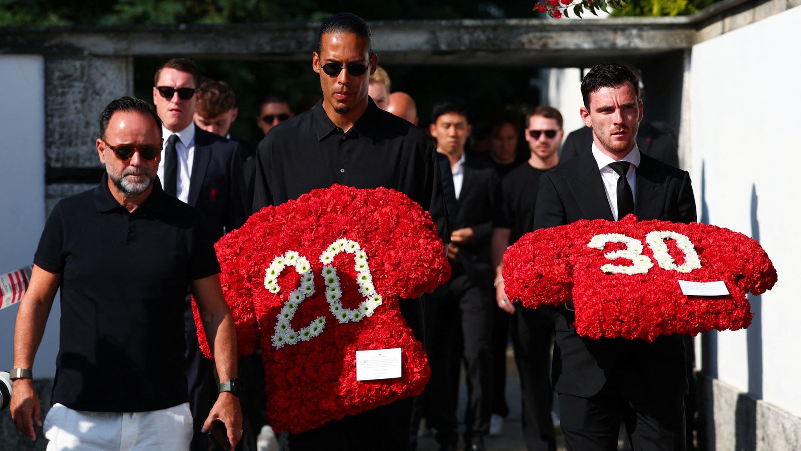 Diogo Jota's family and Liverpool players attending funeral | World News