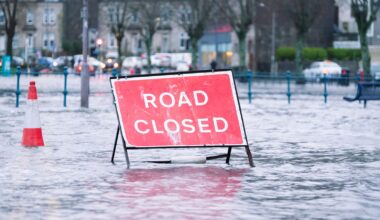 File photo of a flooded road in the UK. Pic: iStock