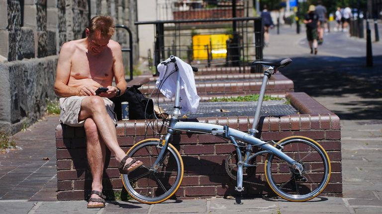 People enjoy the hot weather in Bristol, as the third heatwave of the summer hits the UK. Picture date: Sunday July 13, 2025.