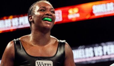 Claressa Shields defeated Danielle Perkins in her undisputed heavyweight title match on Sunday