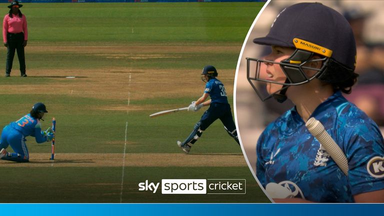England vs India Women's ODI: Alice Davdison-Richards stumped after half-century