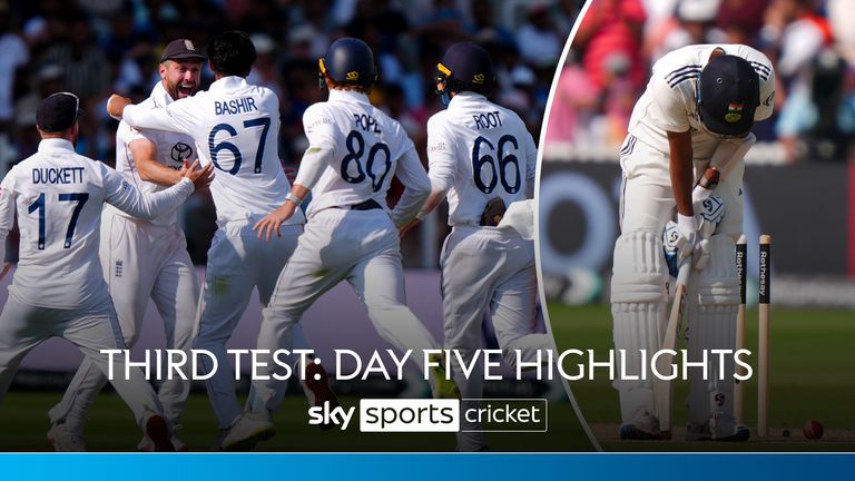 England vs India: Third Test, day five highlights