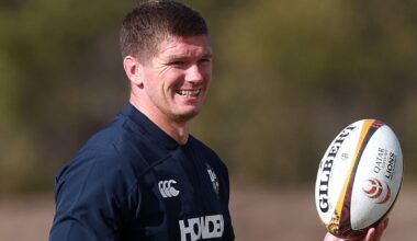 Owen Farrell Lions training