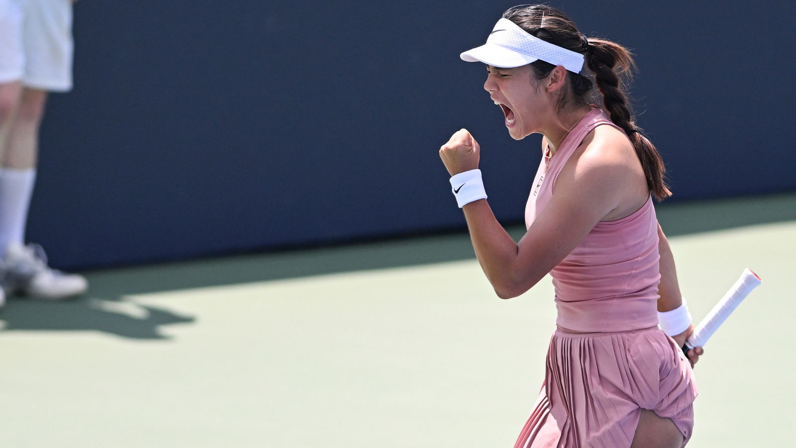 Emma Raducanu is in quarter-final action in Washington