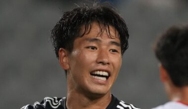 YONGIN, SOUTH KOREA - JULY 08: Shin Yamada of Japan looks on during the EAFF E-1 Men's Football Championship match between Japan and Hong Ko
