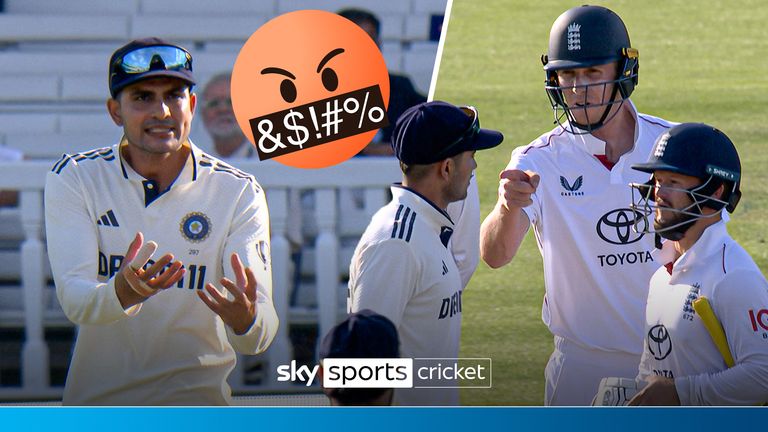 Shubman Gill and Zak Crawley have disagreement