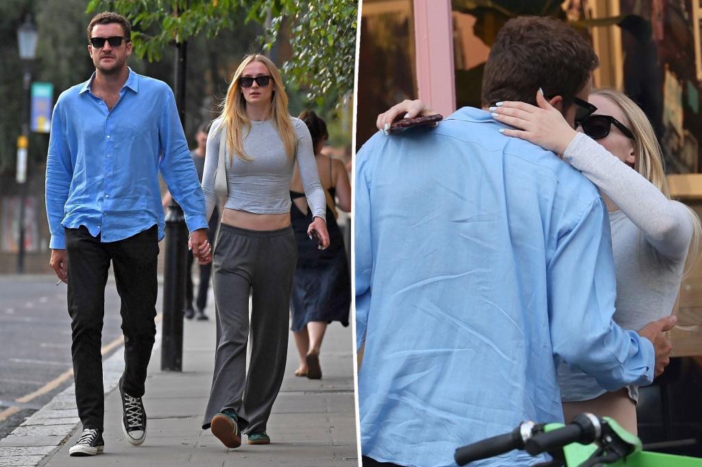 Sophie Turner and Peregrine pack on the PDA in London