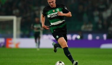 LISBON, PORTUGAL: Viktor Gyokeres of Sporting CP in action during the UEFA Champions League 2024/25 League Phase MD4 match between Sporting CP and ...