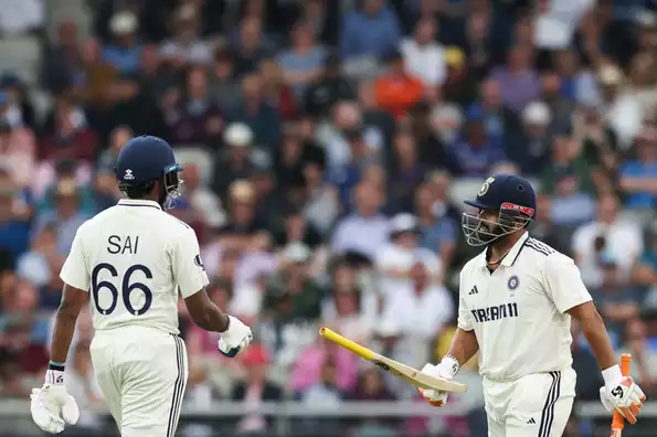 Sudharsan struck his maiden Test fifty and shared a 72-run stand with Pant