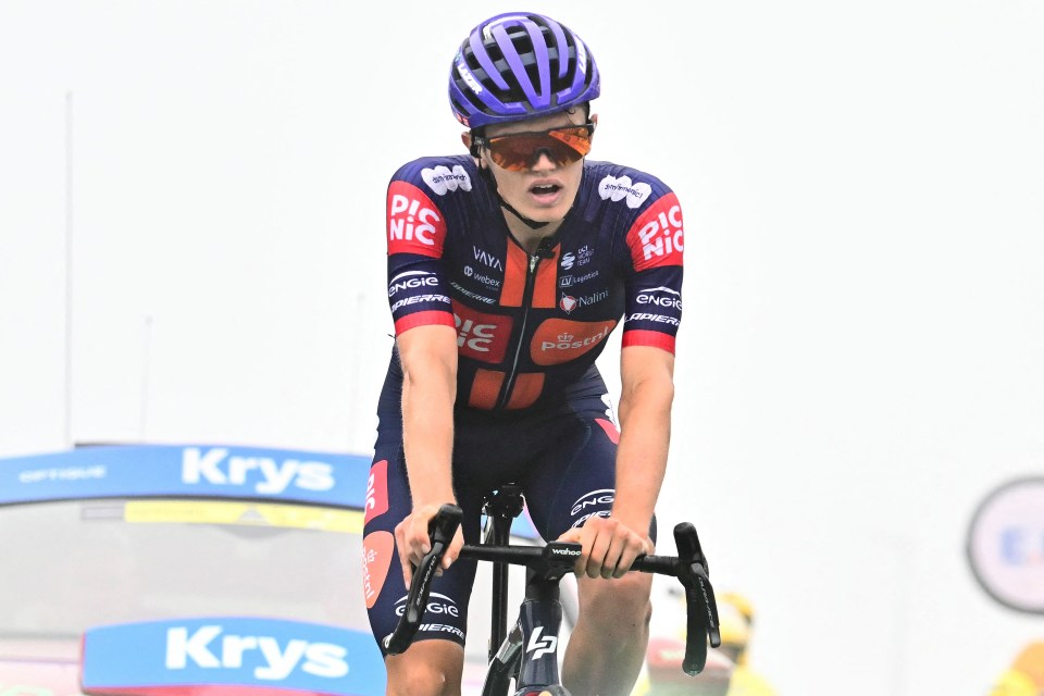 Oscar Onley is the leading British rider in fourth place after 18 stages