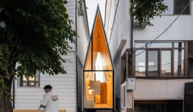 vinklu inserts prism into urban gap for coffee shop in romania
