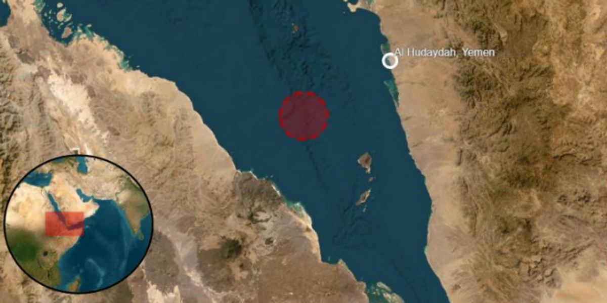 Ship comes under barrage of fire after being attacked by 'multiple small vessels' armed with grenades