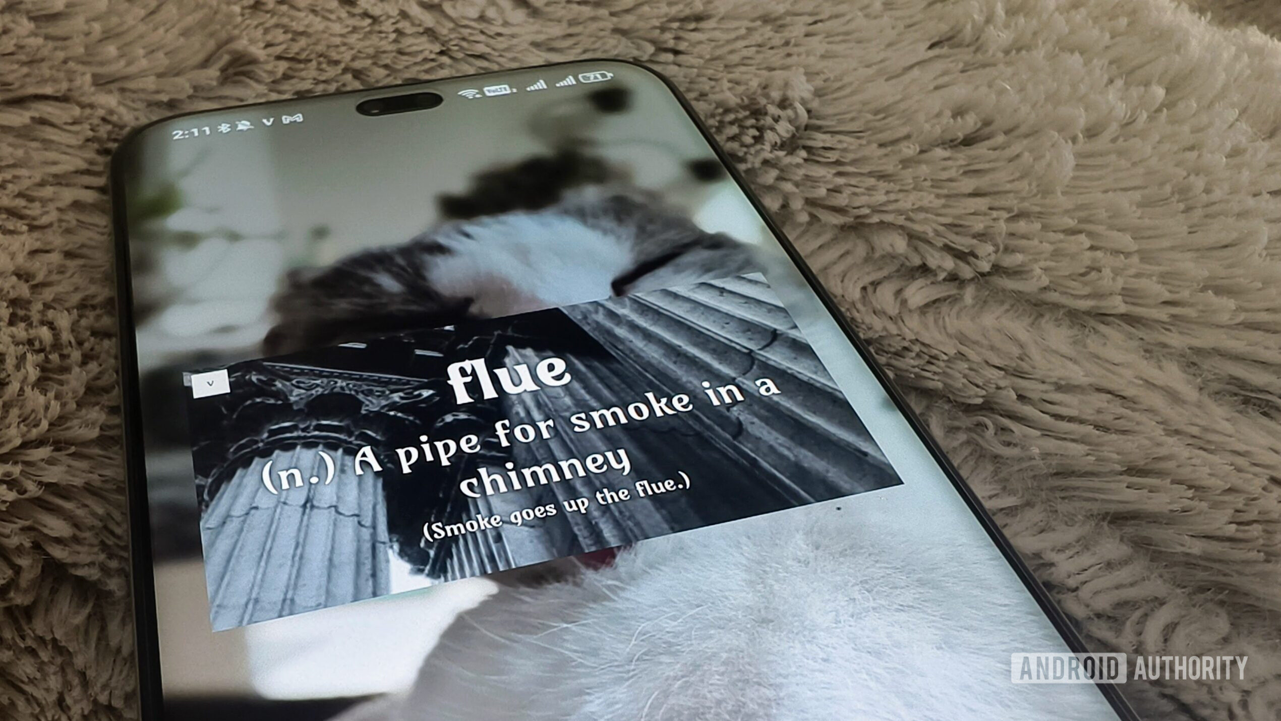 the vocabulary widget on an android phone