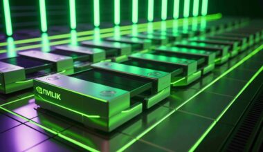 Illustration of NVIDIA's Helix Parallelism technology revolutionizing AI data processing, artificially generated.