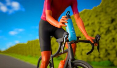 Illustration of the Active-Pump Sports Bottle with integrated electric pump for cycling hydration, created by artificial intelligence.