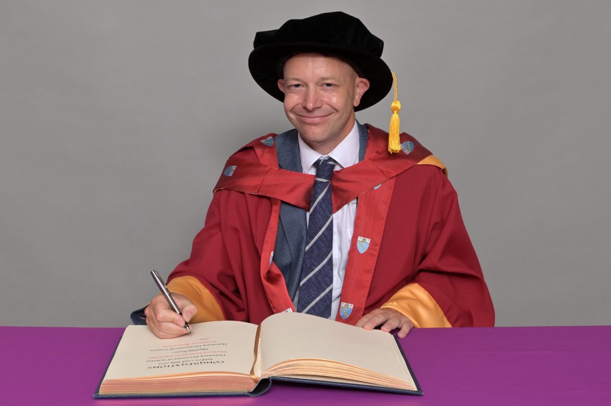 Health boss bestowed honorary doctorate