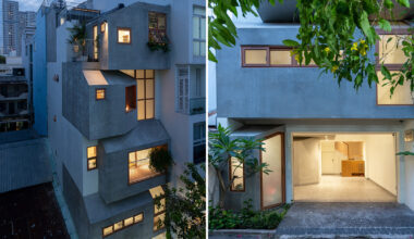 'titi’s house' fills a narrow plot in vietnam with stacked volumes
