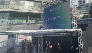 Stage and performers at the Great Get Together 2025